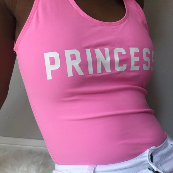 Adult pink “PRINCESS” bathing suit one piece - Picture 2 of 3